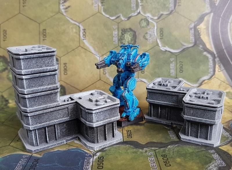 Sci-Fi Offices for 6mm / 1:285 scale gaming sample