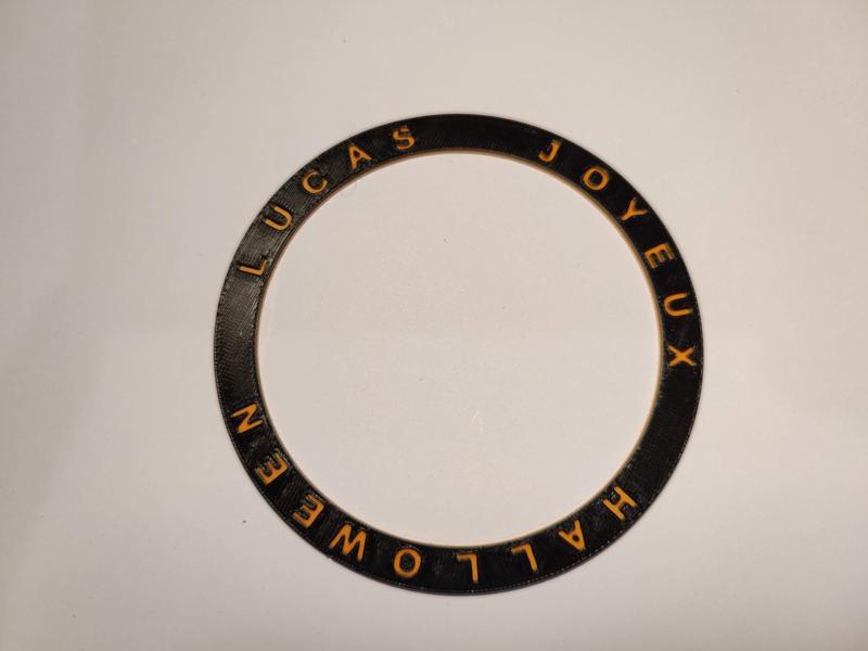 Customizable text ring for 3DPrinty Simple Pumpkin Container