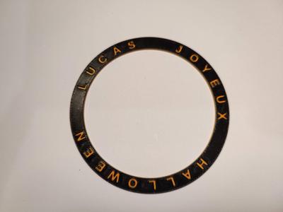 Customizable text ring for 3DPrinty Simple Pumpkin Container