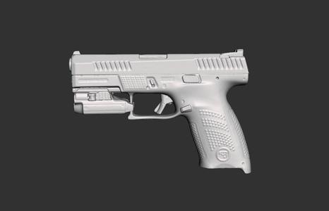 Cz P10 C Olight PL Mini Real Size Scan 3d Gun Mold