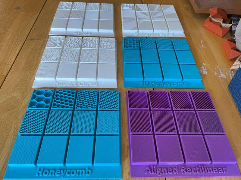 Prusa Slicer Infill Reference Boards