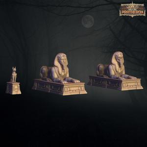 Ancient city of the great pharaohs - Sphinxes and Stone statues