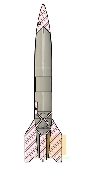 A4 Rocket 420 mm high