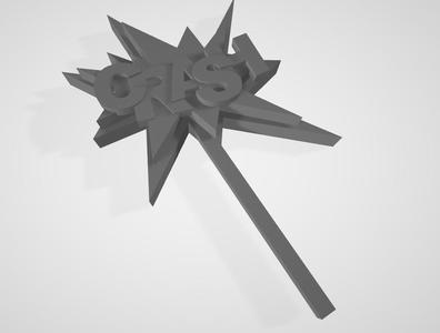 Crash Cake Topper (Speech Bubble)