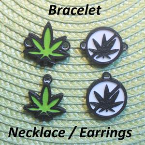 4 Weed Necklaces, Bracelets, Earrings, Jewelry