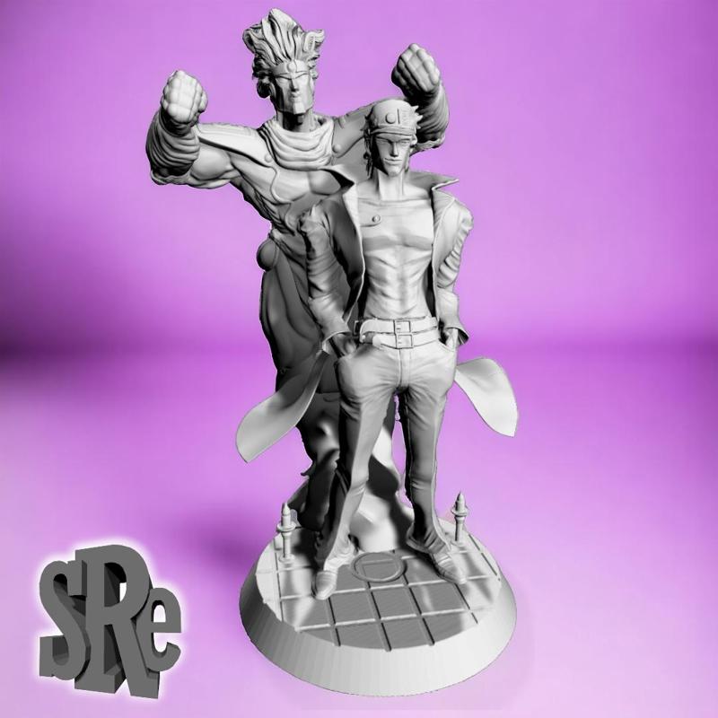 Jotaro Kujo and Star Platinum Diorama