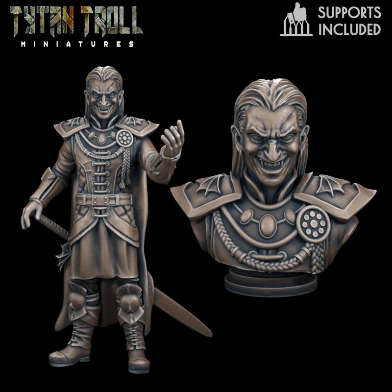 Curse of Strahd - Strahd Mini Bust Combo [Pre-Supported]