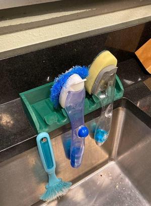 Dish Scrubber Holder/Drain Sink Accessory