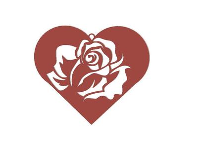 Rose Heart Valentine necklace