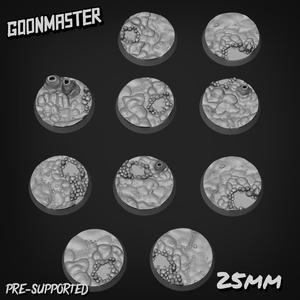 Crystal Cave Bases/Toppers 25mm Round x 10