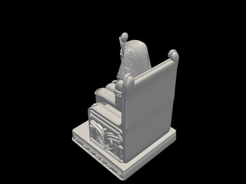 Ancient Egyptian Pharaoh on Throne - 3D Print