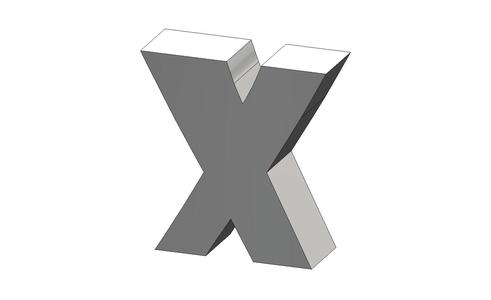 X Letter Showcard Gothic Font Letter
