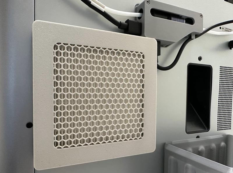Bambulab Carbon X1 outside magnetic HEPA filter holder
