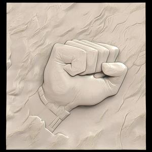 3D Model STL File for CNC Router/Laser & 3D Printer A Fighter with a Bionic Arm Capable of Destroying Mountains 2