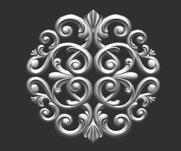 carved ornament furniture parts circle