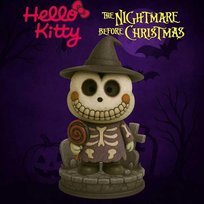 hello kitty X the nightmare before christmas keroppi barrel