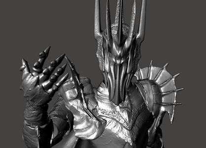 SAURON THE DARK LORD LOTR LORD OF THE RINGS HI-POLY STL for 3D printing