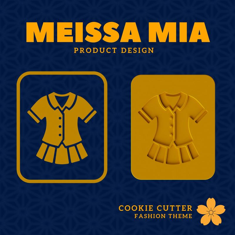 Japanese Girls Group Fashion – Performance Outfit Dress Cookie Cutter | Digital 3D Print File