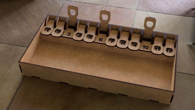Shut the Box 12, Laser Cut