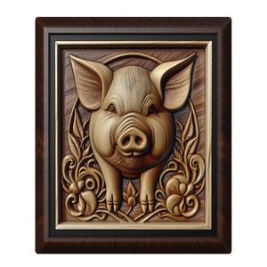 pig animal wall art relief wall decor