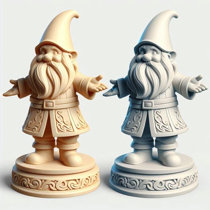 1433 Fairy Tale Gnome - Color Full-Body Figurine on Base, magic, creature, fantasy, wood, faun, gorgon, warrior, wild, fox, monster, cat, dog, fair, witch, werewolf, horror, beast, gothic, troll
