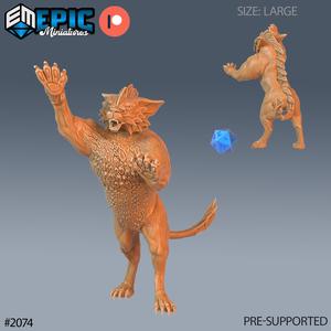 Aquatic Tiger Attacking ‧ DnD Miniature ‧ Tabletop Miniatures ‧ Gaming Monster ‧ 3D Model ‧ RPG ‧ DnDminis ‧ STL FILE