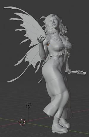 Fairy female mage wand