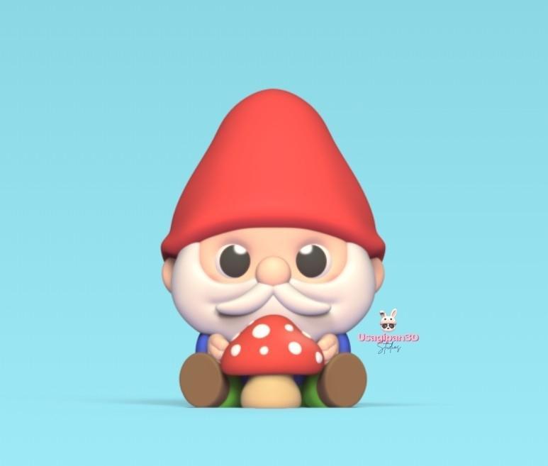 Gnome with Mushroom