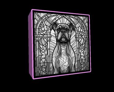 Lightbox stained glass Boxer lithophane