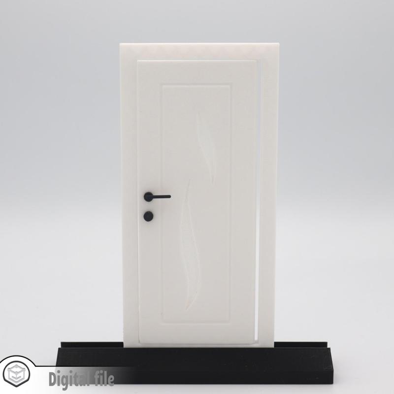 1:12 miniature Functional Door style 5 multi-color and multi-material features