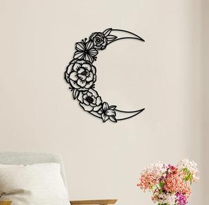 Flowered Moon N°2 - Wall art