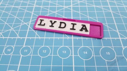Fidget Slider Nametag Badge