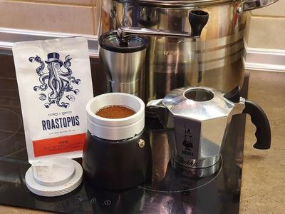 Distributor and Hopper for Stove Top Coffee Makers