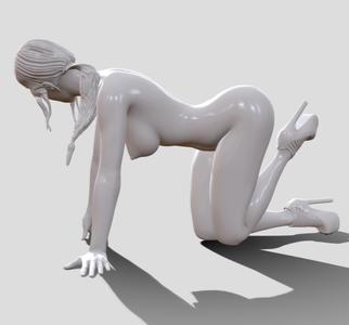 Woman figure clothed and unclothed