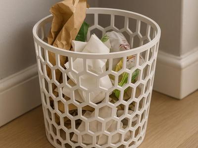 3D Printed Designer Trash Bin – 19 cm Height