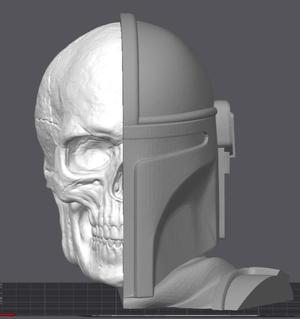 Mandalorian Skull Headset Stand