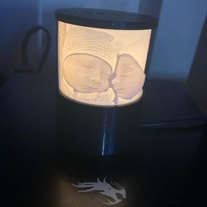 Round Lithophane Lamp