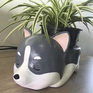 Flowerpot - Siberian Husky Model / Maceta - Siberian Husky Model / Modelo Husky Siberiano