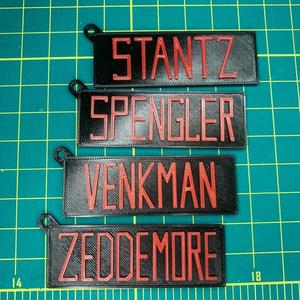 Ghostbusters Nametag Keychains