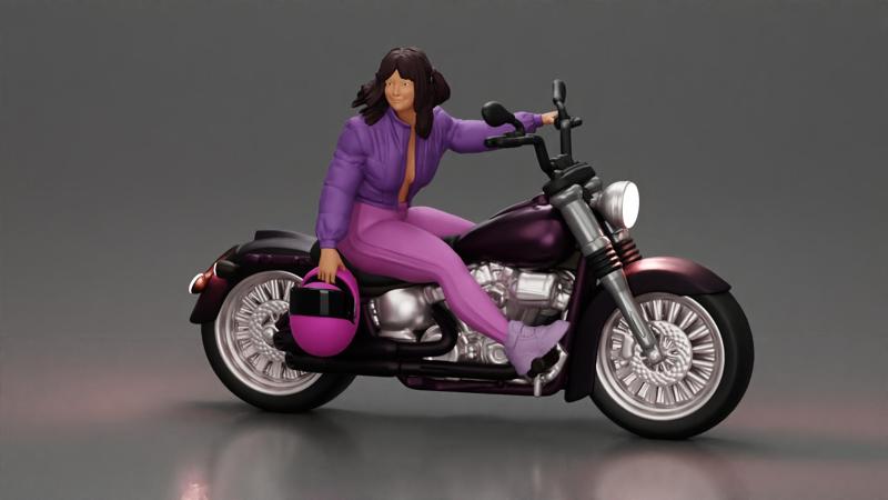 girl rides with purpose power and grace holding her helmet with steady pride