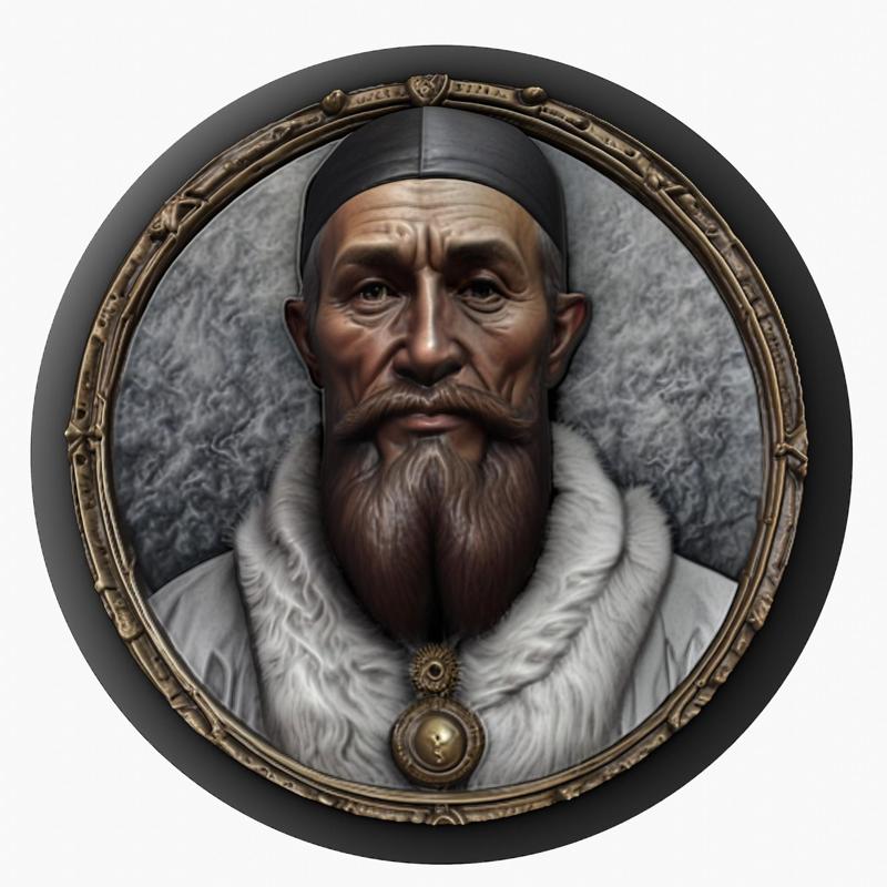 Johannes Gutenberg medallion pendant