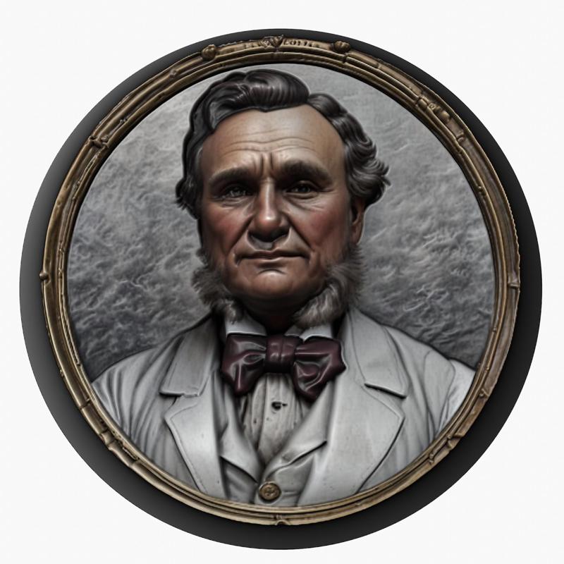 Charles Babbage medallion pendant