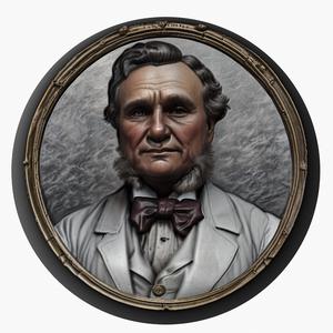 Charles Babbage medallion pendant