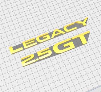 Subaru Legacy 2.5 GT Badge
