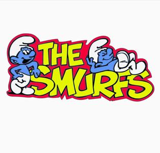 THE SMURFS V1 Logo Display by MANIACMANCAVE3D