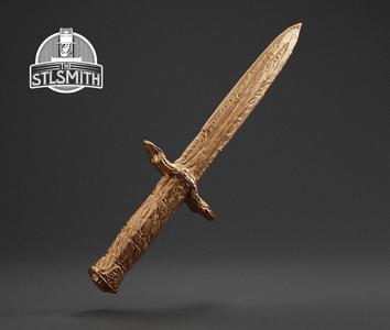 Iron Dagger Skyrim Life Size Prop STL