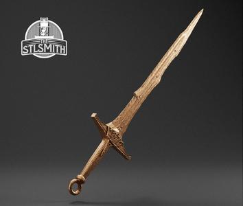 Dragonbone Sword Skyrim Life Size Prop STL