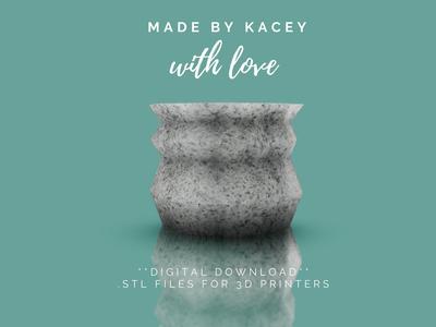 3D Printable STL File. Office & Home Vase Design for a Flowers - Instant Download - Vase 1