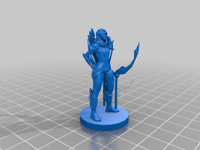 Dota_2_Windranger mini with base