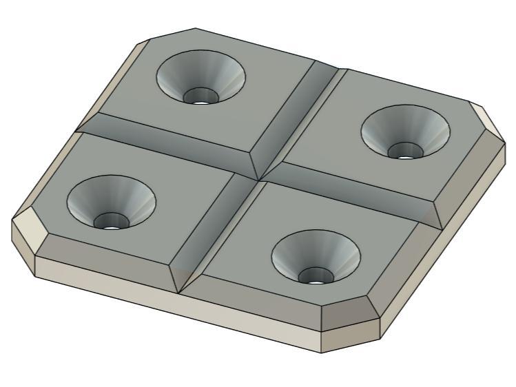 Cabinet/furniture feet 45x45x5mm